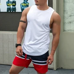 Dynion Sleeveless Tank Top Cyflym Sych Campfa Ffitrwydd Undershirts Achlysurol Rhedeg Chwaraeon Fest Cywasgiad Haf Dillad Isaf Beicio