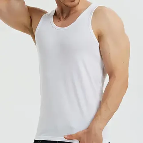 Dynion Tank Tops Undershirt Campfa Ymarfer Cyhyrau Singlets Ffitrwydd Crys-T Vest Cotwm Llewys Byr Anadladwy Is-grys adeiladu corff