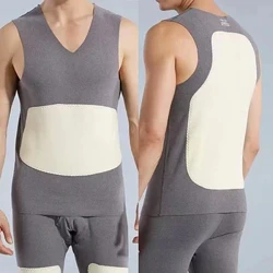 Ropa interior térmica de talla grande, chaleco, lencería térmica, ropa de invierno para hombre, camiseta interior cálida, camiseta interior íntima de Color sólido