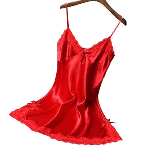 Sıcak Bayan Seksi Elbiseler Saten Yumuşak Gecelik Spagetti Kayışı Dantel Lingerie Pijama Bayanlar Pürüzsüz Pijama Wrap Elbise Robe