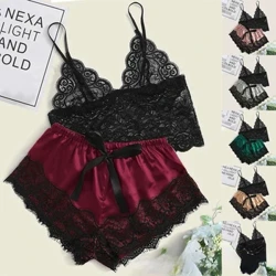 Đồ ngủ sexy cho phụ nữ 2 chiếc quần short hàng đầu đặt quần áo ngủ đồ lót đồ lót đồ lót