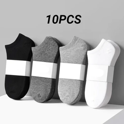 Unisex 10 pare galtzerdi sendoak, leunak, arinak, orkatila galtzerdiak Soltean, beltzak, zuriak, grisak, gizonak, emakumeak, galtzerdiak Galtzerdiak