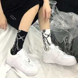 Calcetines largos de estilo coreano para monopatín de Harajuku, calcetines divertidos y creativos estilo Hip Hop, calcetines divertidos de calle Unisex para parejas felices