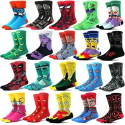 2023 Anime nuevo calcetines de los hombres creativos calcetines de algodón de animales Cosplay divertido arte lindo Flexible calcetines AB tendencia Unisex