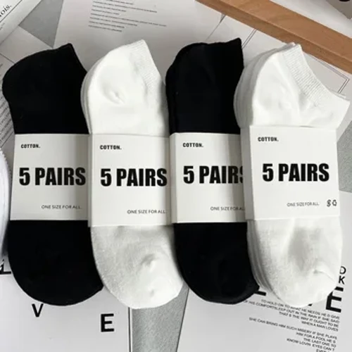 Nam Vớ Mắt Cá Chân Màu Đen Trắng Xám Cotton Thoáng Khí Thể Thao Unisex Cao Cấp Xuân Hè Nam Short Sock