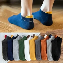 10 bPéire Stocaí Gearr Cadás Fir Ardchaighdeáin do Stocaí Rúitín Íseal-ghearrtha Fireann Stocaí Bog Spóirt Samhraidh Ócáideacha Breathable