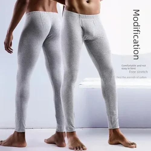 Vyriški rudens/žiemos medvilniniai terminiai apatiniai apatiniai liekninantys Longjohns šiltos kelnės jaunimui