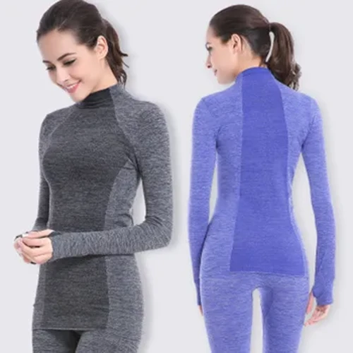 I-Tracksuit Entsha Yezingubo Zangaphansi Ezishisayo Yabesifazane Ebusika Eyomile Ngokushesha Kakhulu Yezingubo Zangaphansi Ezinde Enwebekayo Abesifazane Abafudumala Isethi Yezingcezu Ezimbili