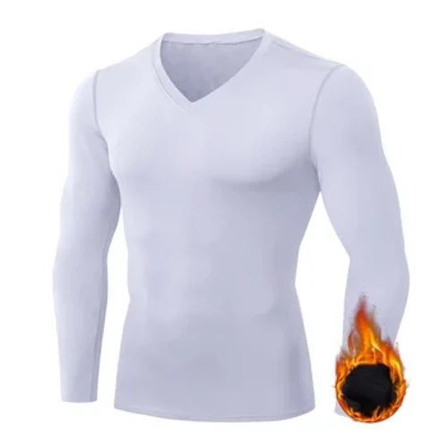 Mùa Đông Quần Lót Sinh Nhiệt Tập Gym Áo Tee Áo Sơ Mi Nam Cổ Chữ V Trang Baselayer Nhiệt Quần Áo Bộ Đồ Ngủ Đồ Ngủ Plus Kích Thước