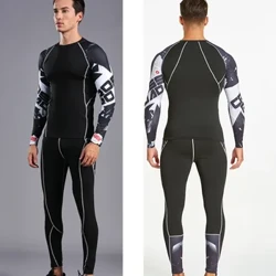 Ropa interior térmica para hombre, conjuntos de ropa interior térmica de invierno, Calzoncillos largos, conjuntos para hombre, traje deportivo de compresión de secado rápido, novedad de 2024