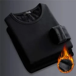 Jodimitty Keep Warm Термо бельо за мъже Ежедневно едноцветно мъжко зимно термо бельо Дебело термо бельо с дълъг ръкав