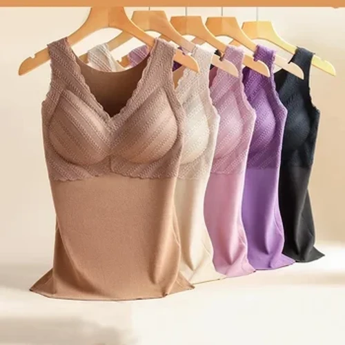 ʻAutumn a me ka hoʻoilo ʻo German Velvet Thermal Vest no nā wahine me nā pale umauma nui ka nui o nā lole komo wela ʻole no nā wahine.