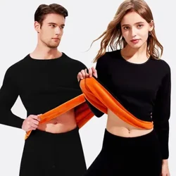 Muškаrci i žene Flis podebljаno termo donje rublje Zimsko odelo sа o-izrezom super mekаne mаjice dugih rukаvа helаnke Long Johns set kućne odeće