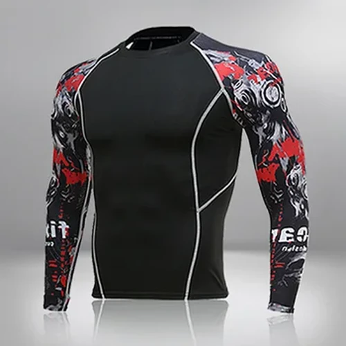 Tight Tactical Termal Underwear Herr Utomhussport Funktion Andningsbar Träning Cykling Lång/Kortärmad T-shirt Kläder Skidor