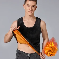 Chaleco cálido para hombre, ropa interior que mantiene el calor, chaleco para hombre, chaleco térmico de invierno para hombre, chaleco masculino de gran tamaño, cómodo con terciopelo