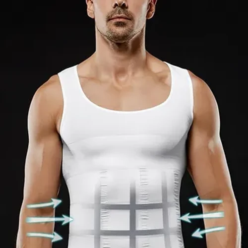 Compressie Body Shaper-tanktop voor heren, afslankvest