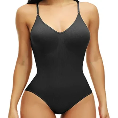 Amasudi Omzimba Abesifazane Abasha we-V Neck Spaghetti Strap aneSudi Yomzimba Ehlanganisiwe Evulekile Izingubo Zokubumba Ezacisa Umzimba Oshelelayo