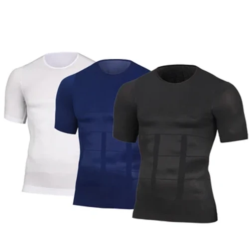 I-Slimming Shaper Posture Vest Yabesilisa Ukuminya Kwamadoda Isikibha Somzimba Sakha Amafutha Ashise Isifuba Ihembe Lesisu Lizacile Liyoma Ngokushesha Ngaphansi Kwehembe