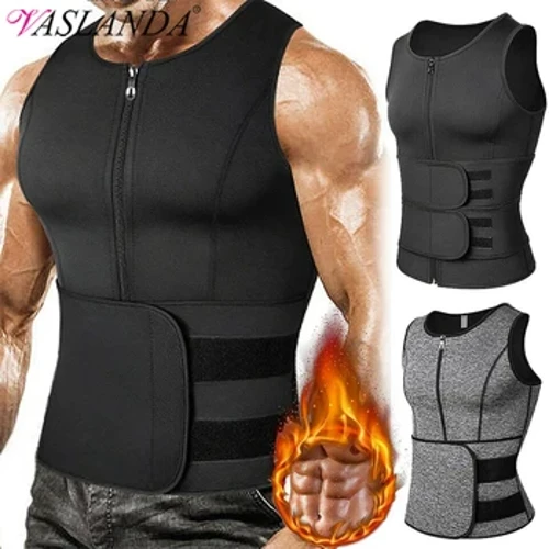 Erkekler Shapewear Bel Eğitmen Sauna Takım Elbise Ter Yelek Zayıflama Iç Çamaşırı Kilo Kaybı Gömlek Yağ Yakıcı Egzersiz Tankı Üstleri Vücut Şekillendirici