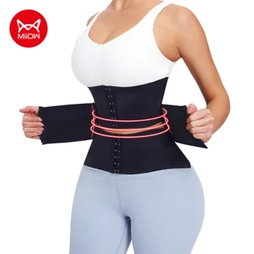 Corset pentru antrenament pentru talie MiiOW, pentru femei, legături de modelare pentru burtă, îmbrăcăminte pentru corp, curea de slăbit, centură pentru antrenament pentru burtă plată, brâu postpartum