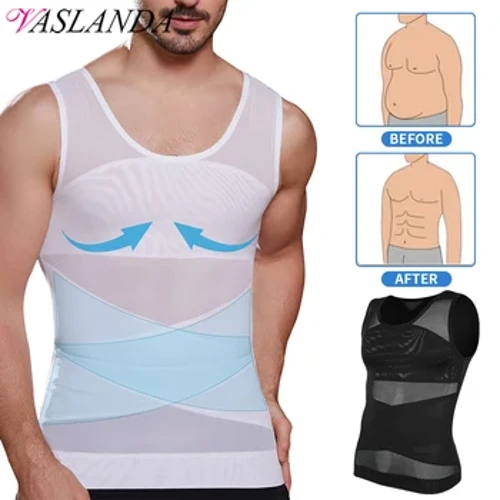 Dynion Corff Toning Fest Slimming Corff Siaper Osgo Cywirol Rheoli Crys Cywasgiad Modelu Dillad Isaf Corset