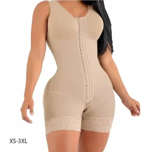 Full Body Shaper Vysoce kompresní tvarovaný pás s broží Poprsí pro poporodní zeštíhlující pouzdro Břicho Fajas Colombianas