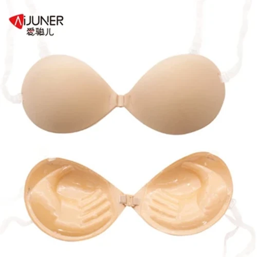 Kalınlaştırılmış 3 cm Palmiye Kupası Görünmez Silikon Sutuklu Sütun Yapıştırıcı Strapless Sutuk Sırtsız Sütunlar Sırtsız Kapaklar Çıplak Siyah Çıkarılabilir Bralette