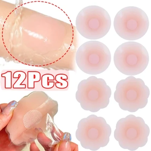 Frae Broscht Bléieblieder Onsichtbar Bléieblieder Strong Adhesive Strapless Stick op BH Weiblech Wiederverwendbar Silikon Broscht Stickers Nippel Cover