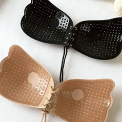 Wanita Seksi Strapless Perekat Bra Tak Terlihat Strapless Push Up Bra Backless Lingerie Seamless Silikon Bralette Pakaian Dalam