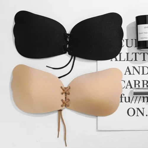 Görünmez askısız yapışkan çubuk sutyen askısız push bras kadınlar seksi sırtsız iç çamaşırı dikişsiz silikon bralette iç çamaşırı