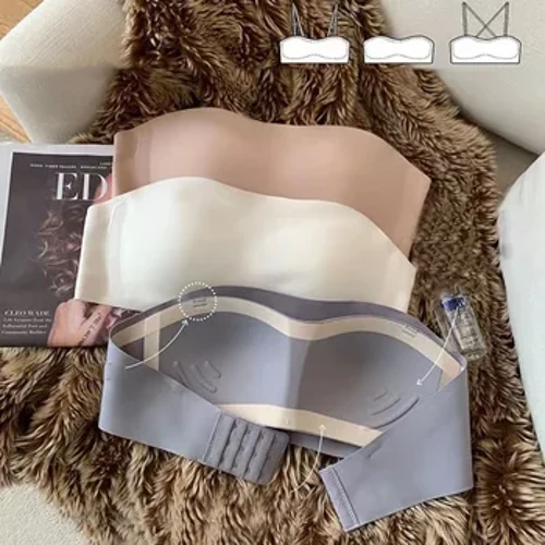 Fafine Sexy Strapless Bra Push Up Uaealesi Pa'u Lalelei I tua e le maseesee le ma'ema'e le va'aia u'amea e aunoa ma se fusi a tama'ita'i Lingerie.