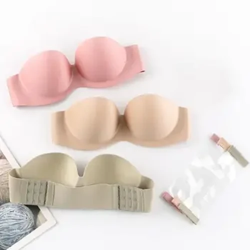 Seamless Strapless Onsichtbar Sexy BH Hochzäitskleed Schéinheet Réck Këscht Sticker Sexy gesammelt Komfortabel Ënnerwäsch