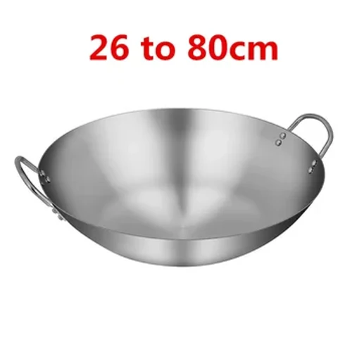 Iron Non coating Woks Gas Cooker Traditional Handmade Pot Malaking Manual Forging Wok May Binaural 34/40cm double ear chef fry wok