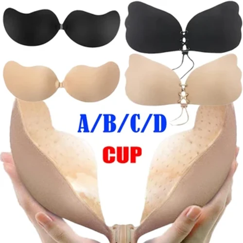 Mango Vô Hình Push Up Bra Hở Lưng Dây Liền Mạch Đóng Cửa Phía Trước Áo Bralette Quần Lót Dính Silicone Dính Áo Lót Quần Lót