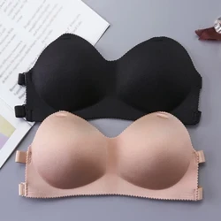 Mulheres sexy sutiã sem alças invisível push up sutiãs lingerie para mulher sem fio sutiã sem alças sem costura bralette