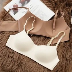 Seamless Nirkabel Seksi Bra Setengah Cangkir Warna Solid Bra Tak Terlihat Tube Tops Pakaian Dalam Wanita Lingerie S-XL