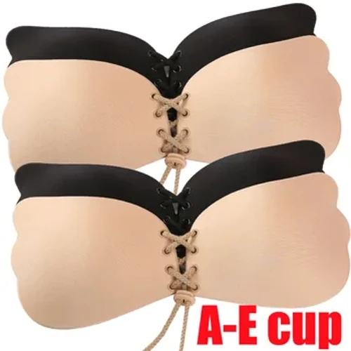 Seksi Invisible Push Up Bra Backless Strapless Bra Mulus Penutupan Depan Bralette Pakaian Dalam Wanita Self-Adhesive Silikon Lengket
