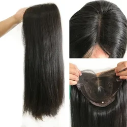 Parrucche Kosher ebraiche anteriori in pizzo Parrucca per capelli vergini europei Capelli umani vergini Pizzo trasparente per donne bianche Colore naturale 22 pollici