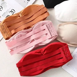 Çıkarılabilir Pedli Kadın Straplez Sütyen Seksi İç Giyim Tüp Üst Kızlar Görünmez Tek parça Sırtsız İç Giyim Kırpılmış Tanklar