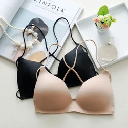 Hát nélküli bralette vékony fehérnemű láthatatlan varrat nélküli intim Push Up melltartó nőknek varrat nélküli melltartó Kényelmes fehérnemű melltartó