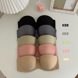 Kadınlar seksi straplez sutyen kablosuz kadın tüp üst katı Push Up ince sütyen iç çamaşırı dönüştürülebilir sapanlar bayan iç çamaşırı sütyen 2022