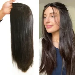 ʻO ka poʻe Iudaio luna wahine ʻEulopa ʻEulopa lauoho kanaka Silk Top Silky Straight Natural Scalp 8X8inch Kosher Sheitels no nā wahine keʻokeʻo