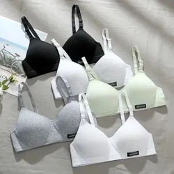 Dillad Isaf Cotwm Merched AB Cwpan Bra Di-wifr Cysur a Gasglwyd V Brassiere Gwthiwch Fyny Lingerie Bralette Ar gyfer Merched Seamleass Bras
