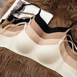 Một Mảnh Liền Mạch Áo Lót Mỏng Tập Hợp Quần Lót Không Vòng Thép Áo Ngực Mềm Mại Thoải Mái Thoáng Khí Quần Lót Dùng Thân Thiết Nữ