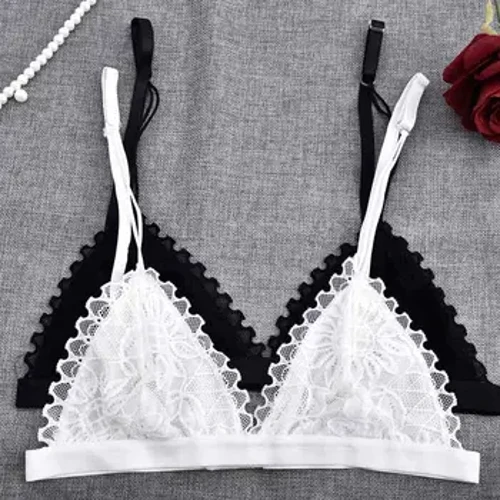 Seksi ženski nedrček s cvetličnim čipkastim nedrčkom Brezžični nedrček Brezšivni nedrček Žensko brezšivno nepodložen prozoren modrček Intimates