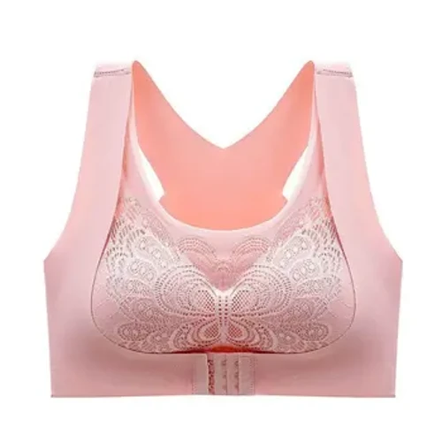 Gredzens vienkrāsains Cross Beauty Back Crop Top Sievietēm Butterfly Seamless Push Up Krūšturis Salikts krūšturis Priekšpusē aizverams krūšturis