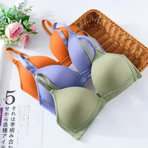 Dam BH Seamless Push Up Tops Sexiga Underkläder Trådlös AB Cup BH Komfortunderkläder Enfärgad Mode Kvinnlig Gather Bralette