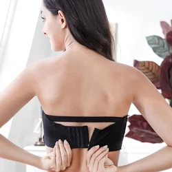 Sutiã push up para mulheres, roupa íntima, invisível, sem alças, tamanho grande, sutiã fino, 5xl 6xl, soutien gorge femme