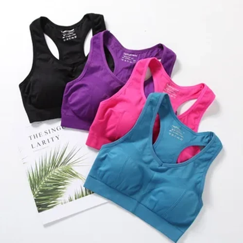 Pa'u Ta'aloga Fa'atama'ita'i Racerback Push Up Pa'u Fa'amalositino La'ei totonu o Ta'aloga I luga mānava Fa'ate'i Oe Ta'e'e Ta'aloga Gym Active Bras