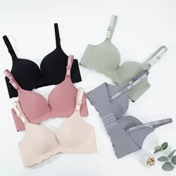 Push Up-bh för damer Sexiga sömlösa ventilerande Trådlösa underkläder för kvinnor Samla aktiv bysthållare Backless Sleep Tops Underkläder